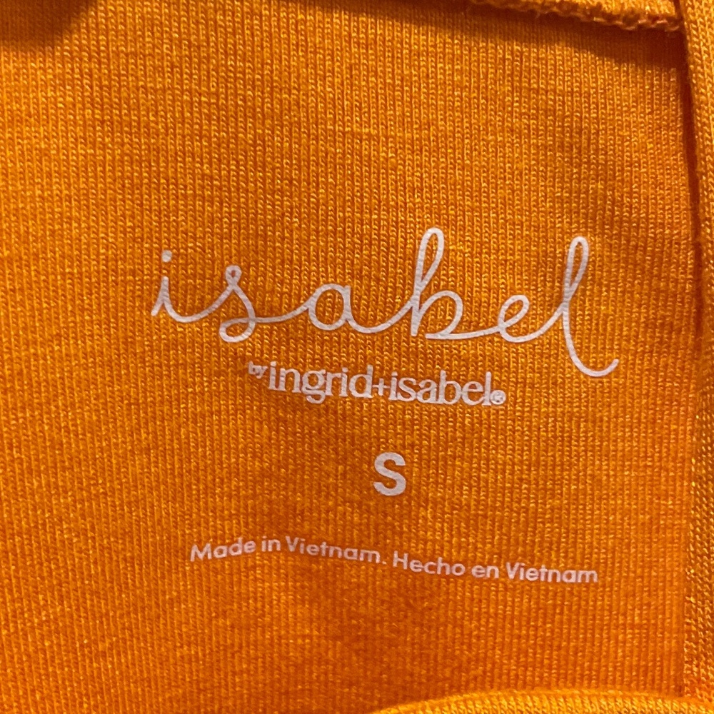 NEW ISABEL by Ingrid Isabel, Adorable Maternity Orange Babydoll Halter Top NWT - Picture 5 of 11